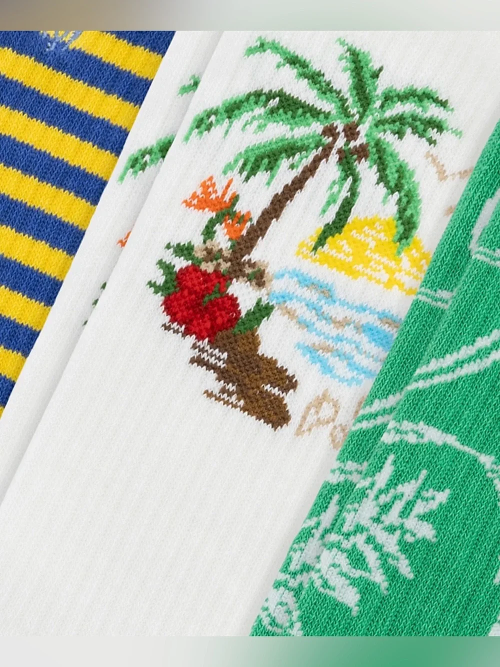 Polo Ralph Lauren VACATION BICYCLE BEAR 6-Pack Half Cushion Crew Socks sz 10-13